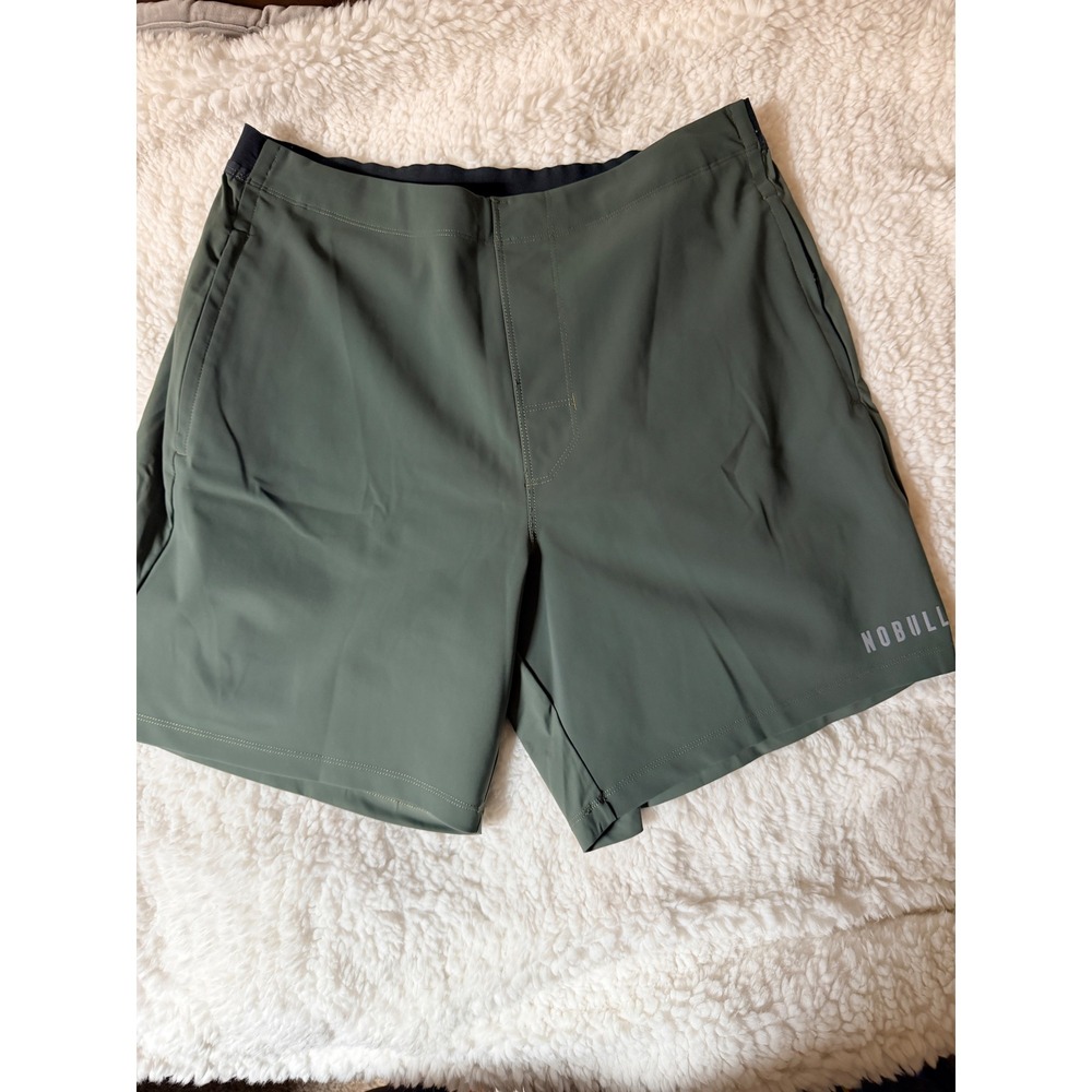NOBULL Mens Lightweight Training Shorts Olive Green XL Crossfit Gym Workout